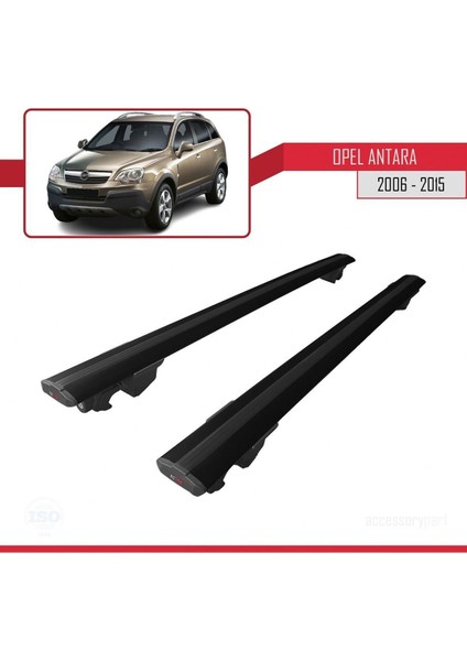 Opel Antara 2006-2016 Arası ile Uyumlu Hook Model Anahtar Kilitli Ara Atkı Tavan Barı Siyah fırsatları