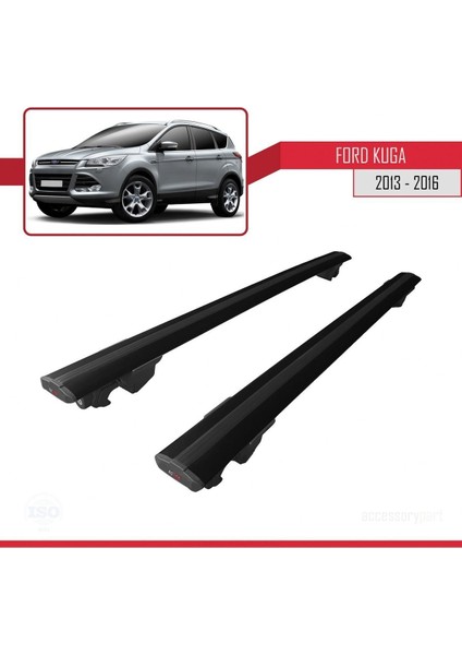 Ford Kuga 2013-2016 Arası ile Uyumlu Hook Model Anahtar Kilitli Ara Atkı Tavan Barı Siyah fırsatları
