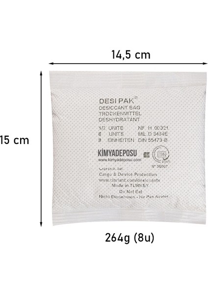 Nem Alıcı Aktif Kil Paketi 264 gr 60 Adet