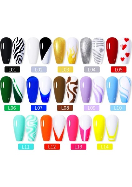 Nail art çizim ojesi (UV gel) Beyaz 53335-02 modelleri