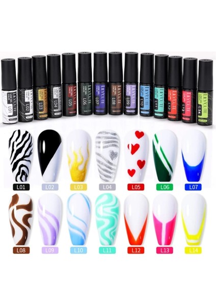 Nail art çizim ojesi (UV gel) Beyaz 53335-02 indirimleri