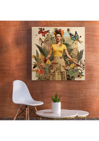 Frida Kahlo Sürrealist Kanvas Tablo - Frida Kahlo, Ev Dekorasyonu, Sembolizm, Duvar Dekorasyonu, 30X30
