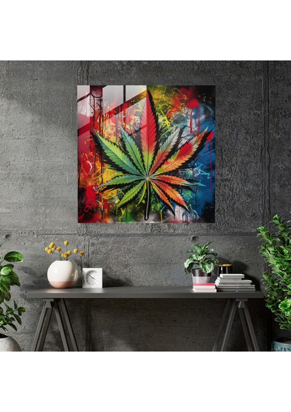 Kent Yeşili Cam Baskı - Ot, Cam Sanatı, Duvar Dekorasyonu, Ev Dekorasyonu, 30X30