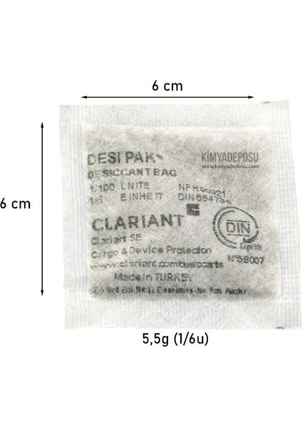 Nem Alıcı Aktif Kil Paketi 5.5 gr 100 Adet