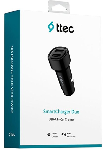 Smartcharger Duo 3.1A Araç Şarj Aleti Çift Usb.