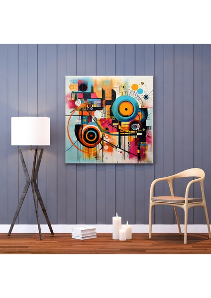 Geometrik Füzyon Soyut Kanvas Tablo, 30X30