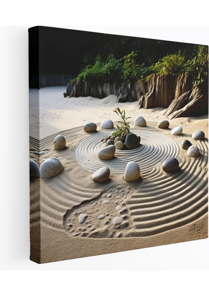 Zen Kaya Bahçesi Duvar Sanatı - Zen, Zen Kaya Bahçesi, Zen, Duvar Sanatı, 30X30