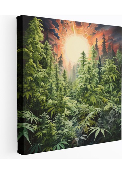 Ot Ormanı Kanvas Tablo - Ot, Ev Dekorasyonu, Kanvas Tablo, 30X30