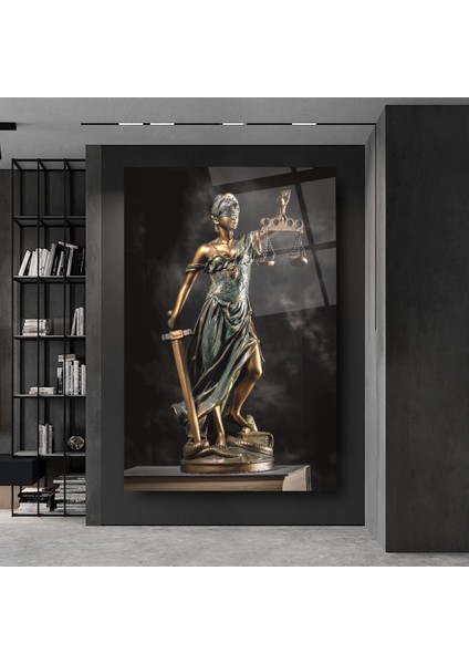 Themis Heykeli Cam Tablo | Hediyelik, Dekoratif, Ofis, Mutfak indirimleri