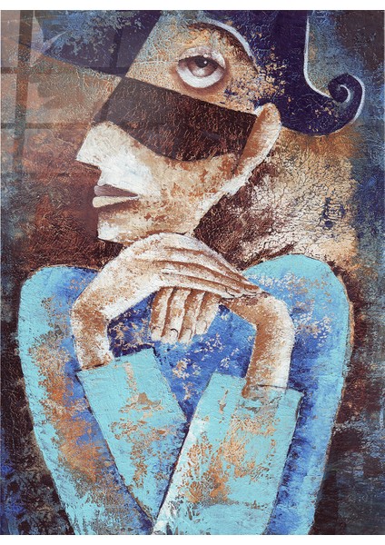 Soyut Sanat Cam Tablo | Hediyelik, Dekoratif, Ofis, Mutfak