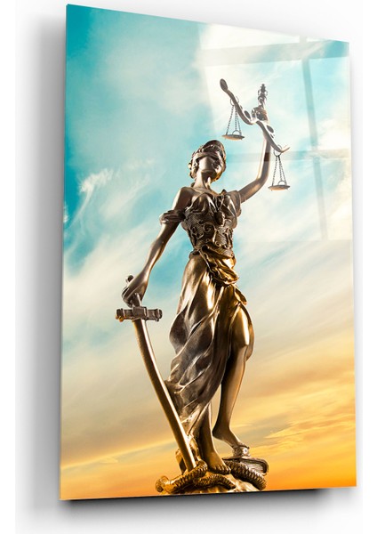 Themis Heykeli Cam Tablo | Hediyelik, Dekoratif, Ofis, Mutfak