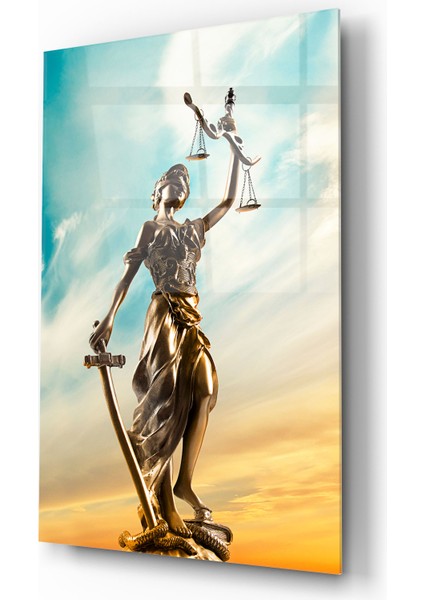 Themis Heykeli Cam Tablo | Hediyelik, Dekoratif, Ofis, Mutfak