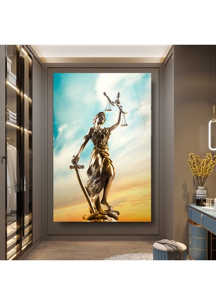 Themis Heykeli Cam Tablo | Hediyelik, Dekoratif, Ofis, Mutfak