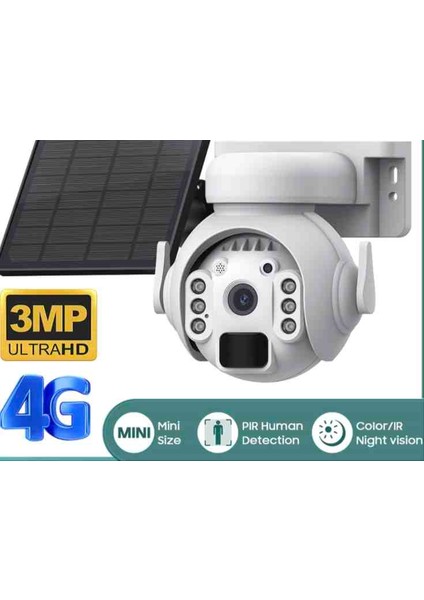 3 Mp Güneş Enerjili Sim Kartlı Kamera