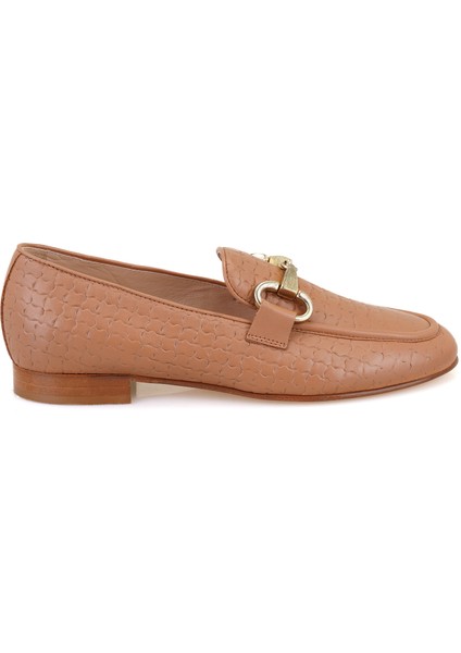 Kahve Kadın Toka Aksesuarlı Loafer