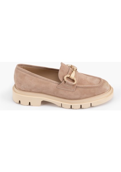 Marta Bej Kadın Toka Detaylı Loafer