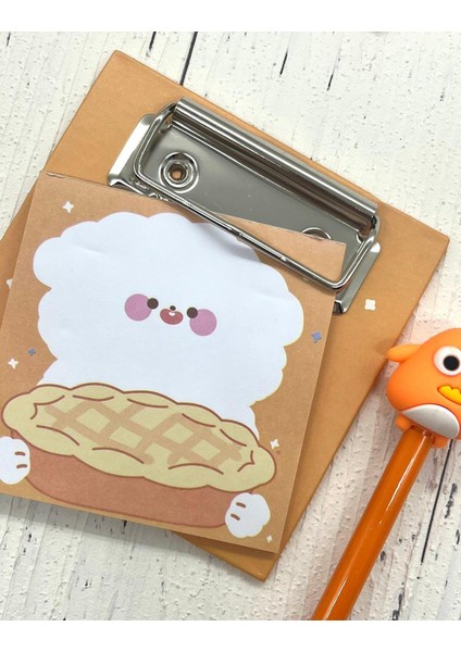 Sevimli Hayvan Desenli Sarı Yapışkanlı Sekreterlik Not Defteri/ Sticky Note / Sticker/ Post-it/ Bullet Journal