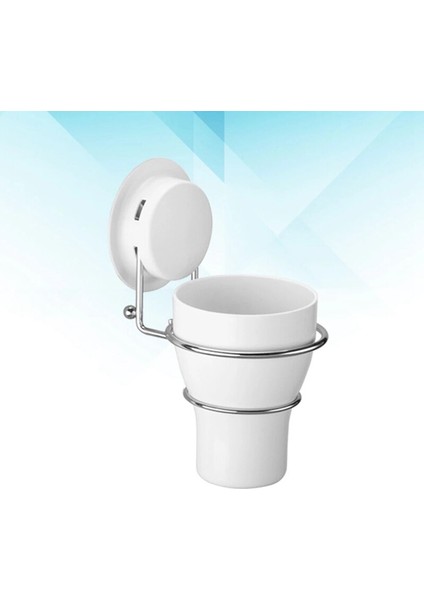 Vantuz Plastik Delikli Tuvalet Banyo Diş Macunu Tutucu Paslanmaz Çelik Bardak Tutucu Bardak | Kupa ve Amp;bardak Tutucular (Yurt Dışından) fiyatları