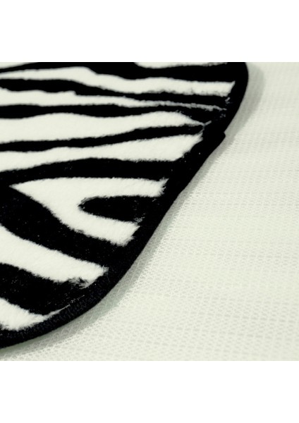 3 Adet / Takım Flanel Zebra Desensiz Kaymaz Banyo Mat Setleri Banyo Halı Kontur Paspaslar Tuvalet Kapağı Kapak Ev Banyo Dekor | Mat Mat | Mat Rugdecorative Banyo Halı (45 * 75 Cm) (Yurt Dışından)