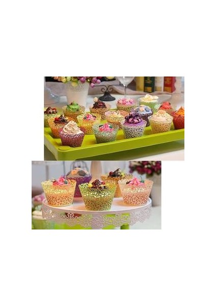 Düğün ve Doğum Günü Partisi Için Telkari Cupcake Sarmalayıcıları (50 Adet) (Kırmızı) (Yurt Dışından) modelleri