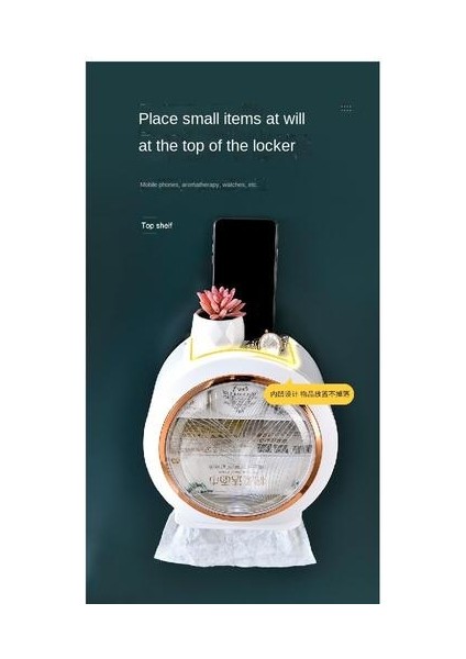 Banyo Için Plastik Doku Kutusu Su Geçirmez Yumruksuz Duvar Monte Plastik Doku Kutusu (Yurt Dışından)