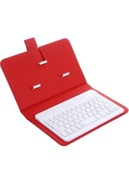 Qwert Pu Deri Bluetooth Kablosuz Klavye Kılıfı Koruyucu Kapak iphone iPad Huawei Xiaomi Samsung Cep Telefonu Tablet Için | Klavye (Siyah) (Yurt Dışından)