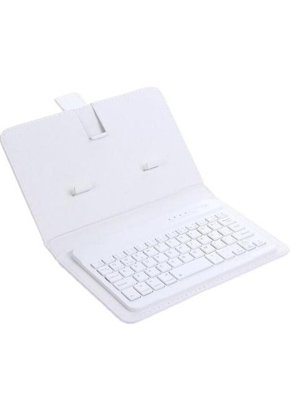 Qwert Pu Deri Bluetooth Kablosuz Klavye Kılıfı Koruyucu Kapak iphone iPad Huawei Xiaomi Samsung Cep Telefonu Tablet Için | Klavye (Siyah) (Yurt Dışından)