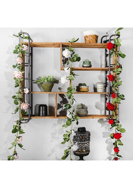 1.8m Simülasyon Gül Rattan, Avustralya Ipek Çiçek Gül Rattan, Düğün Tavan Sarılmış Sahte Çiçek Gül (Yurt Dışından)