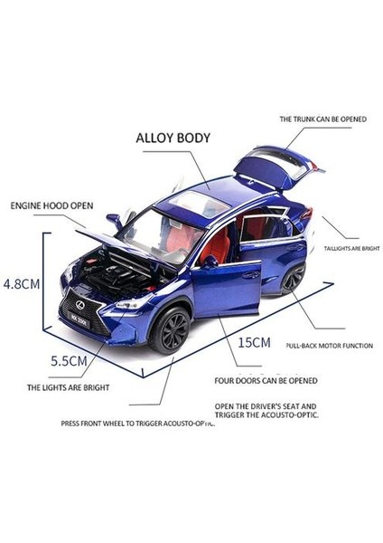 1:32 Lexus NX200T Alaşım Geri Çekin Araba Modeli Diecast Metal Oyuncak Araçları ile Ses Işık 6 Çocuklar Için Açık Kapılar Hediye | Diecasts & Amp;oyuncak Araçlar (Yurt Dışından)