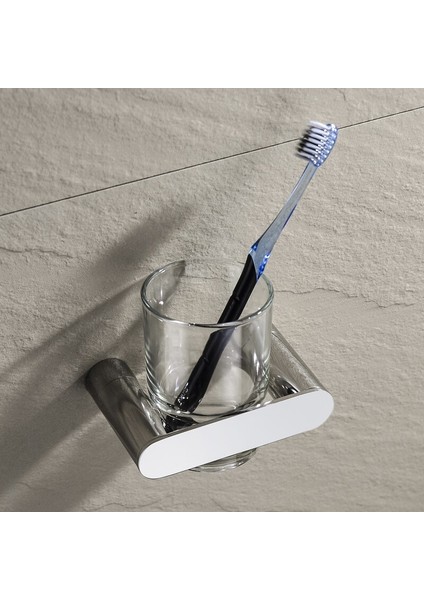 Banyo Diş Fırçası Tutucu Cam Bardak Tumbler Tutucular Banyo Kupaları Krom Cilalı Duvara Monte Tuvalet Aksesuarları | Kupa ve Amp;bardak Tutucular (Yurt Dışından)