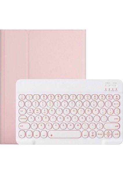 ipad Air4 Qwert Tablet Kılıf, Yuvarlak Keycap Klavye Kılıfı ile Kalem Yuvası, Arkadan Aydınlatmalı Klavye Silikon Bölünmüş Kılıf, iPad Air4 Için Uygun4 | Klavyeler (Yurt Dışından)