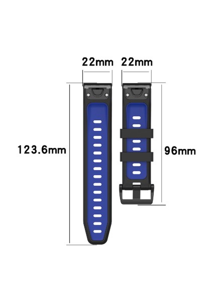 20MM/22MM/26MMMMMSILIKON Kayış Garmin FENIX6X Saftolik MK1MK2 Silikon Iki Tonlu Kayış (Yurt Dışından)