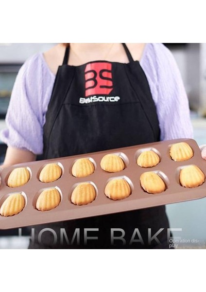 12 Kabuk Madeleine Kalıp Pişirme Tepsisi, Dikdörtgen Ekmek Karbon Çelik Pişirme Tepsisi, Ticari Macaron Kek Fırın Pişirme Kalıp (Yurt Dışından)