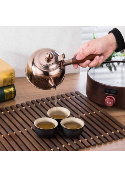 Indüksiyon Ocak Yan Kol Tenceresi, 304 Paslanmaz Çelik Elektrikli Seramik Soba Düz Dip Kung Fu Çay Su Isıtıcısı (Yurt Dışından)