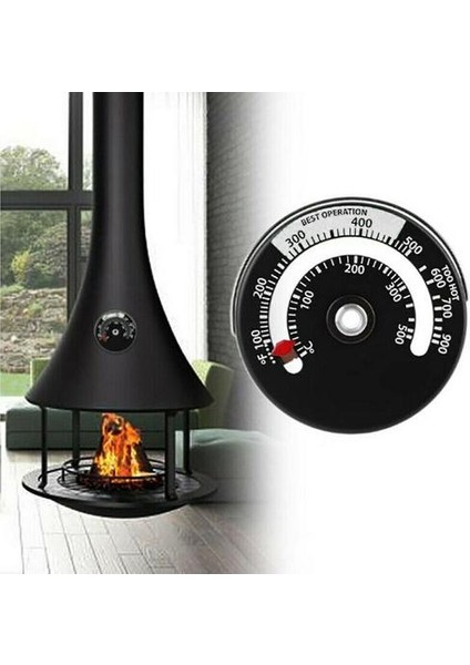 Manyetik Woodstove Boru Termometre Şömine Baca Brülör Isı Sıcaklık Ölçer (Yurt Dışından)