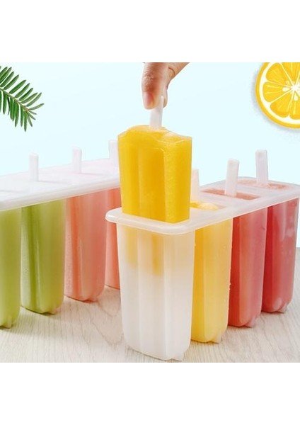 1 Adet 4-Boşluklu Dondurma Kalıbı Kapalı, Dıy Popsicle, Gıda Sınıfı Plastik Malzeme, Güvenli ve Sağlıklı, Kolay Demokul (Yurt Dışından)