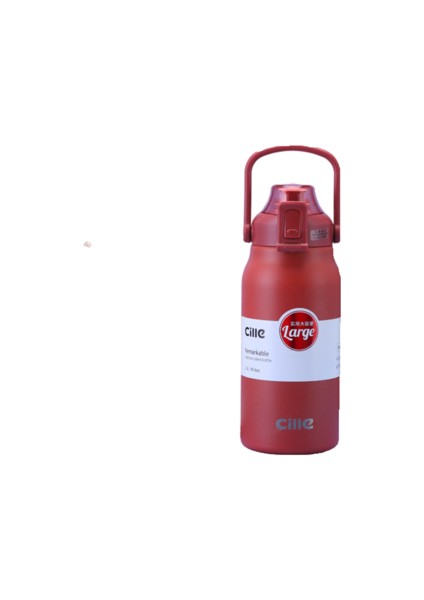 1300ML/1700ML Termos Kupası Çocuklar Için Termos Kupası Büyük Kapasiteli Paslanmaz Çelik Saman ile Açık Hava Sporları Için Uygun Termos Kupası Taşıyabilir (Yurt Dışından)