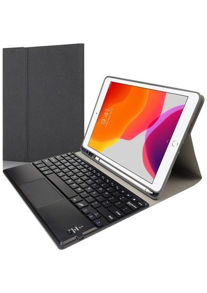 Qwerty Bluetooth Klavye Kılıf ipad 10.2 Hava 10.5 Pro 10.5 Kablosuz Klavye Deri Dokunma | Klavyeler (Siyah) (Yurt Dışından)