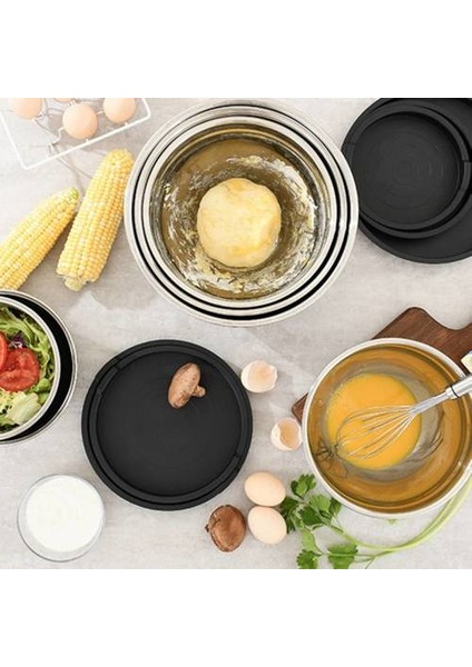2pcs Kalınlaştırılmış Paslanmaz Çelik Silikon Alt Salata Tenceresi, Ev Pişirme Aletleri Yumurta Çırpıcı Salata Kase Pişirme Seti (Yurt Dışından) fiyatları