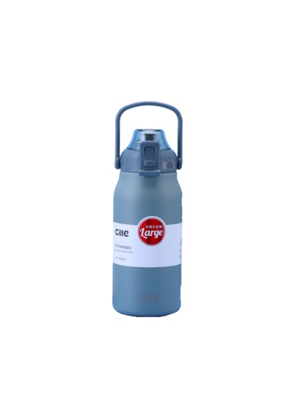 1300ML/1700ML Termos Kupası Çocuklar Için Termos Kupası Büyük Kapasiteli Paslanmaz Çelik Saman ile Açık Hava Sporları Için Uygun Termos Kupası Taşıyabilir (Yurt Dışından)