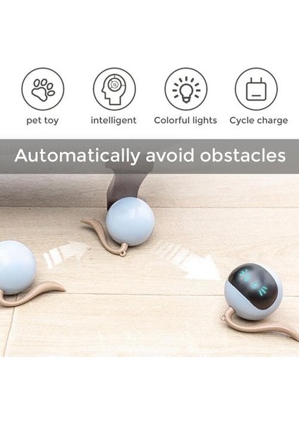 Kedi Oyuncak Dönen Topu Akıllı Interaktif Renkli LED Öz Dönen Top Kedi Aksesuarları USB Şarj Kitten Elektronik Top | Kedi Oyuncakları (Yurt Dışından) fırsatları