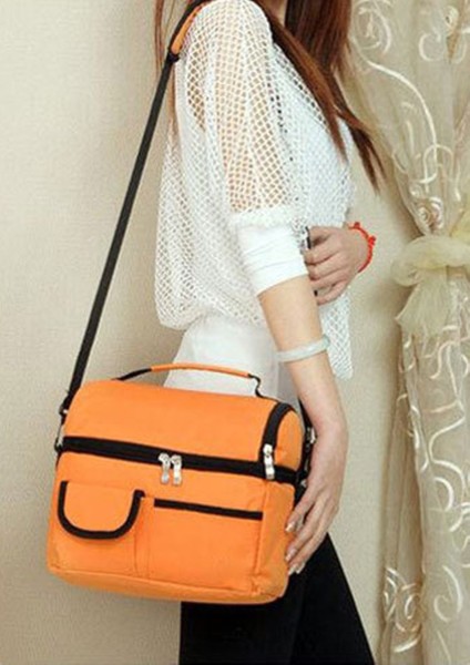 Kullanımlık Öğle Yemeği Çantası Yetişkin Büyük Kutusu Kadınlar ve Erkekler Için Ayarlanabilir Omuz Askısı Soğutucu Tote Ofis Işleri (Turuncu) (Yurt Dışından) fırsatları