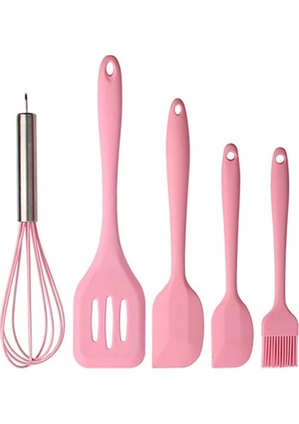 5 Adet / Takım Pembe Silikon Pişirme Aracı Setleri Yumurta Çırpıcı Spatula Yağ Fırça Mutfak Aletleri Gereçler Kutu ile Mutfak Eşyaları | Pişirme Aracı Setleri (Yurt Dışından)