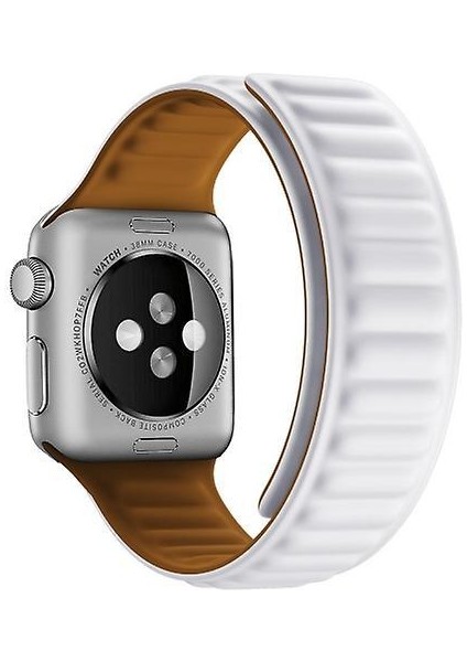 Apple Watch Için Silikon Manyetik Kayış Kordonlu Saat (Yurt Dışından)
