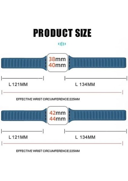 Apple Watch Için Silikon Manyetik Kayış Kordonlu Saat (Yurt Dışından)