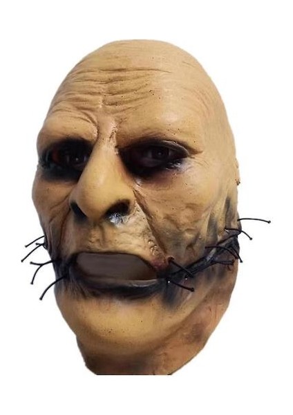 Cadılar Bayramı Slipknot Maskesi Lateks Başlık Parti Yarım Yüz Maskesi Korku Sahne (Yurt Dışından)