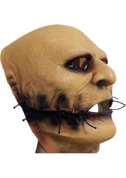 Cadılar Bayramı Slipknot Maskesi Lateks Başlık Parti Yarım Yüz Maskesi Korku Sahne (Yurt Dışından)