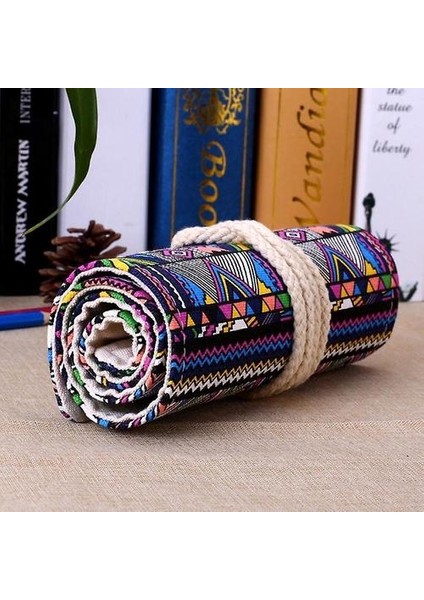 (48 Holesa) Kalem Kılıfı 36/48/72/12 Delik Tuval Sarma Roll Up Kalem Çantası Kalem Kılıf Tutucu Depolama (Yurt Dışından)