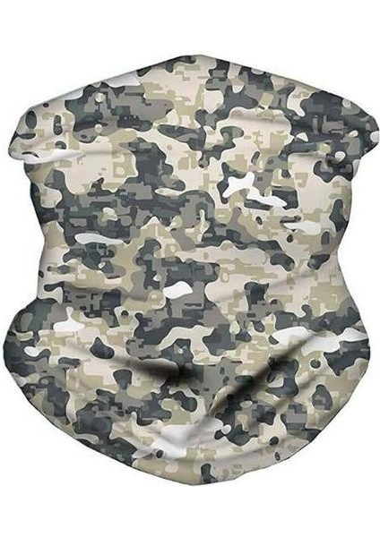 (D) Tüp Kamuflaj Leopar Boyun Isıtıcı Snood Kayak Bisiklet Bandana Yüz Maskesi (Yurt Dışından)