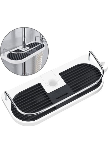 Pratik Banyo Kutup Duş Depolama Raf Tutucu Büyük Kutup Raf Duş Depolama Caddy Raf Organizatör Tepsi Tutucu 1 Adet | Mutfak Dolabı Depolama (Yurt Dışından) fırsatları